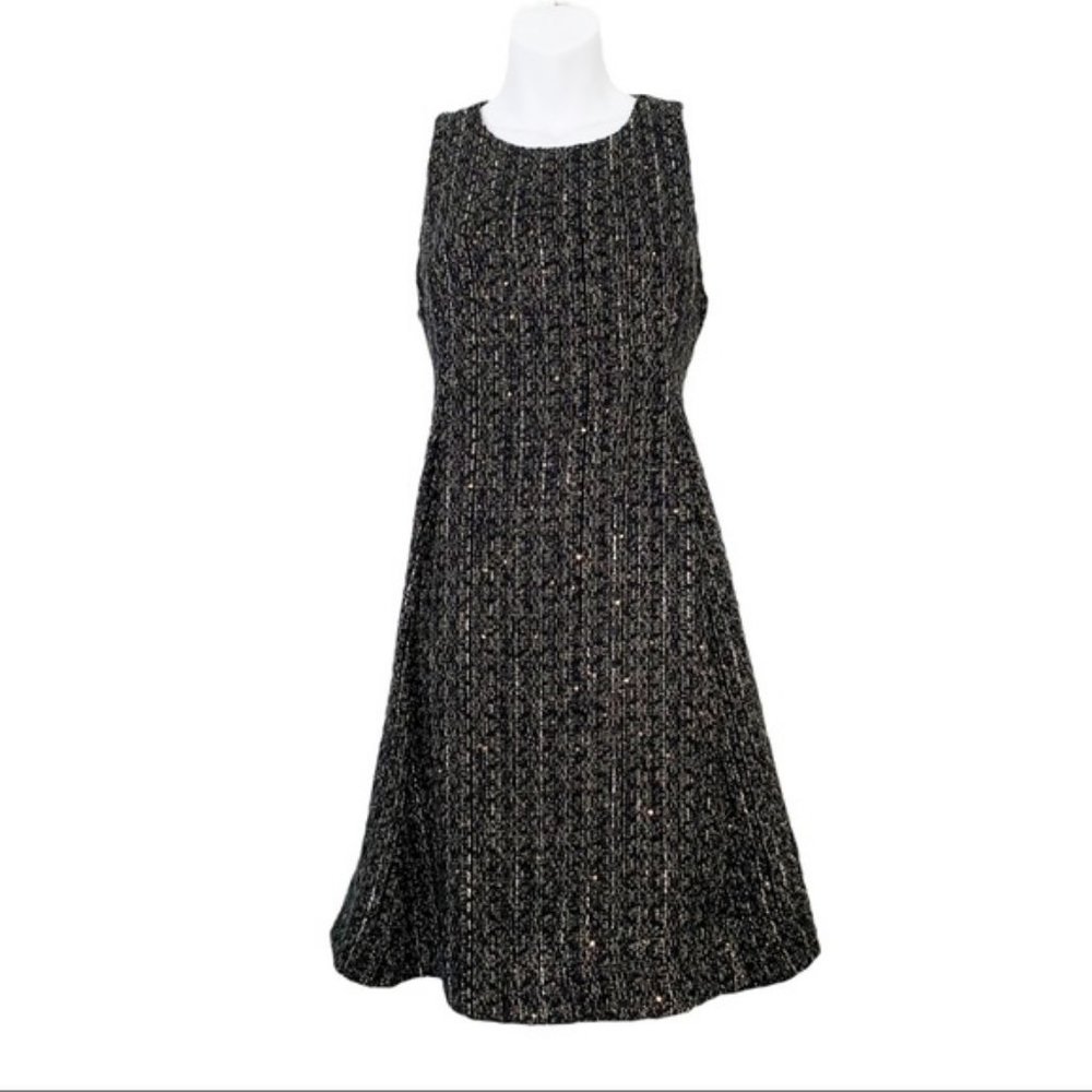 Duffield Lane fit and flare tweed sleeveless dressSee pics for measurements